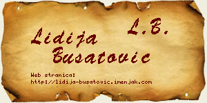 Lidija Bušatović vizit kartica